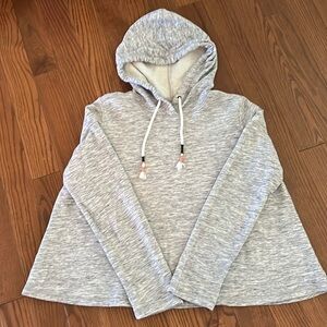 Comfy Heather-blue LOFT hooded sweatshirt, size M